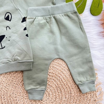 Conj. Casaco e Calça Cute Baby Tiger - Verde